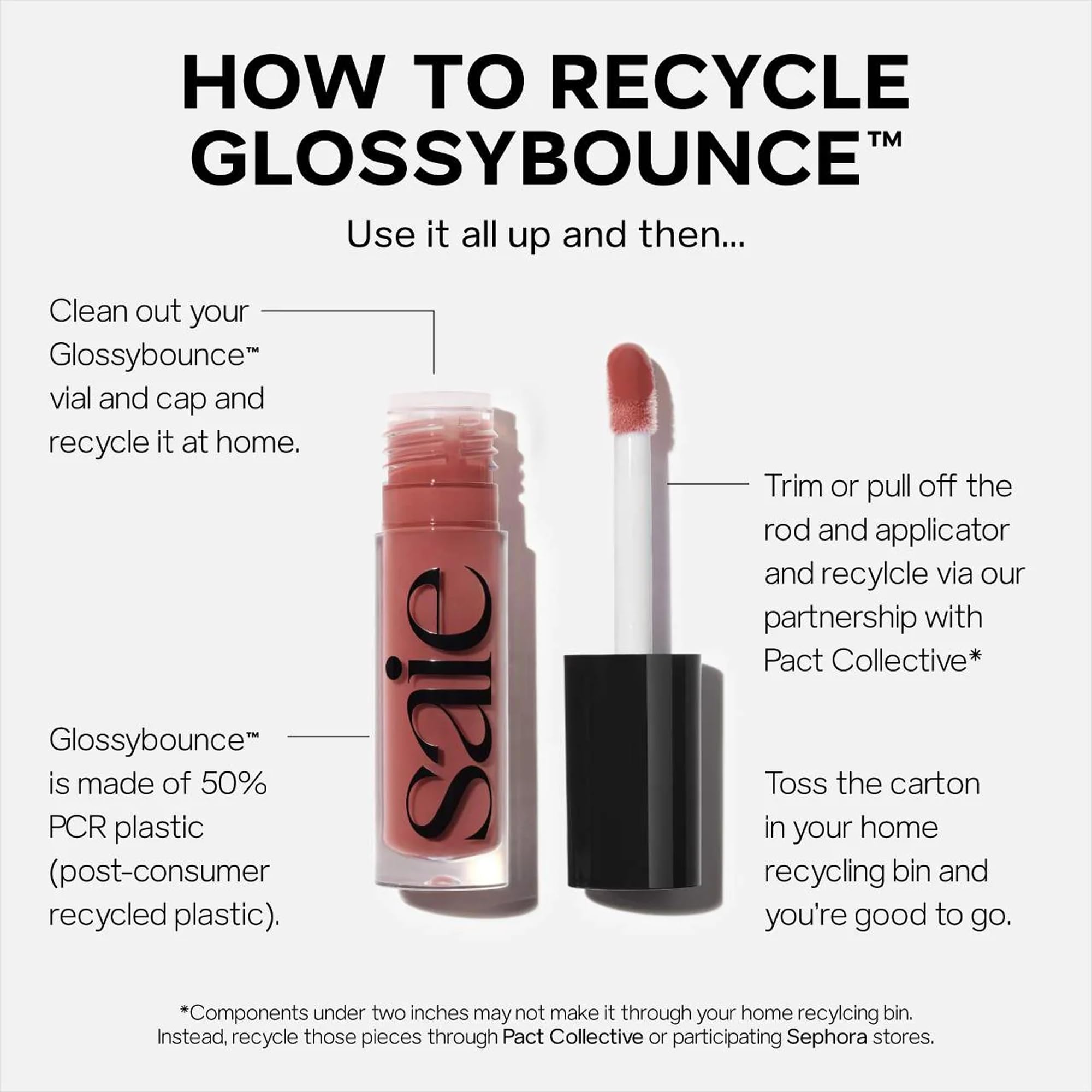 Model wearing GlossyBounce to show plump, soft, non-sticky finish.