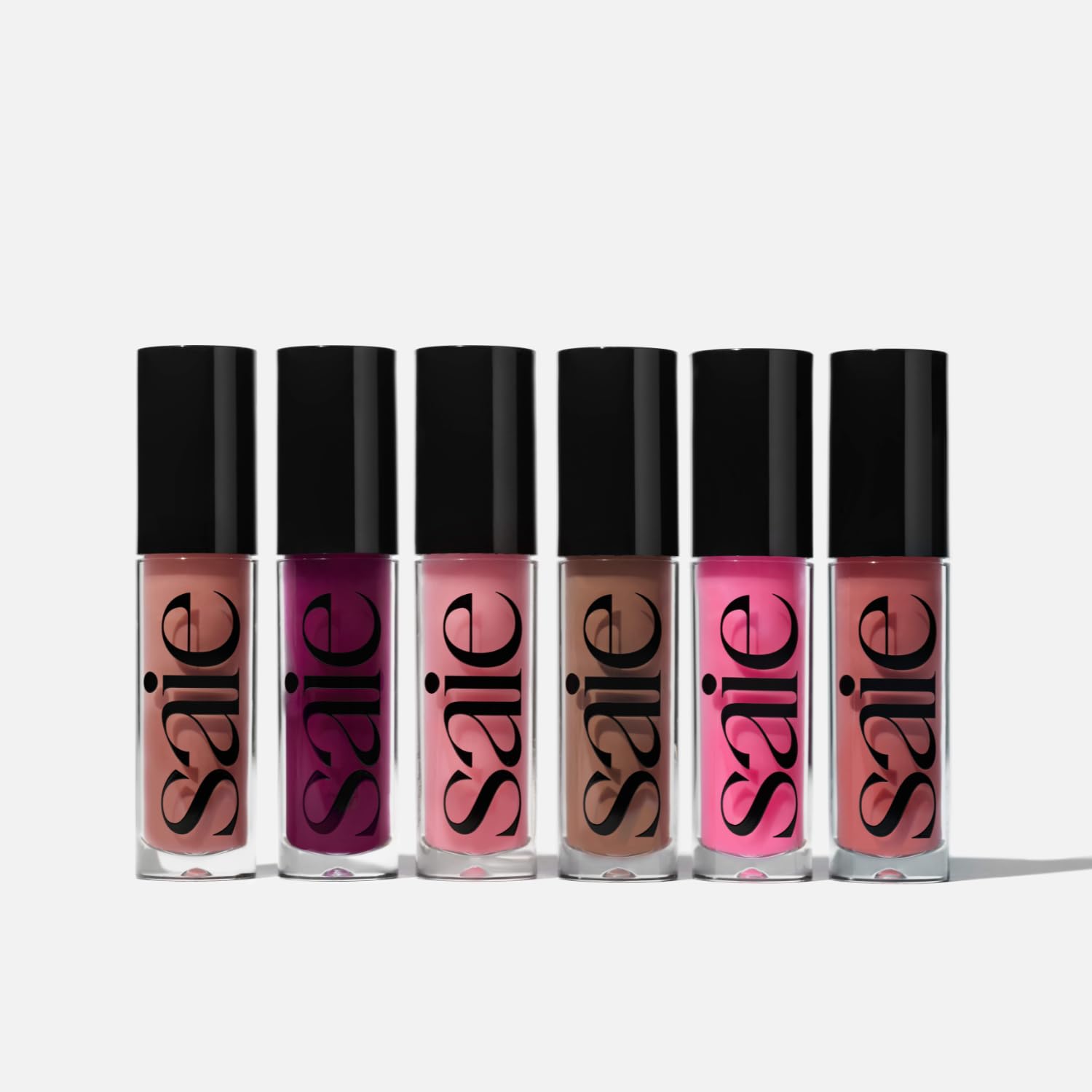 Saie Glossybounce packaging sleek shot emphasizes modern everyday makeup essential
