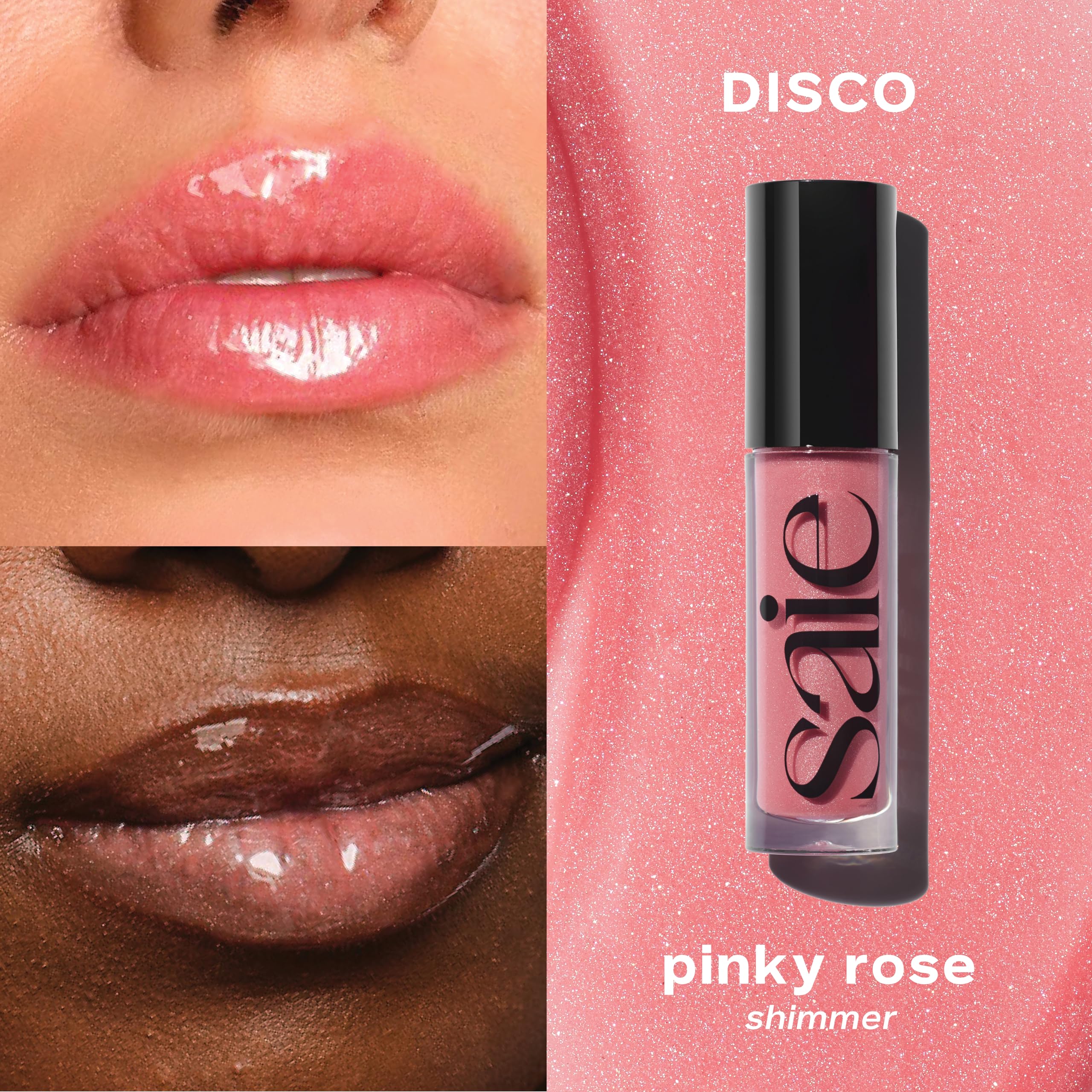 Glossybounce texture swatch reveals sheer, buildable color with high shine.