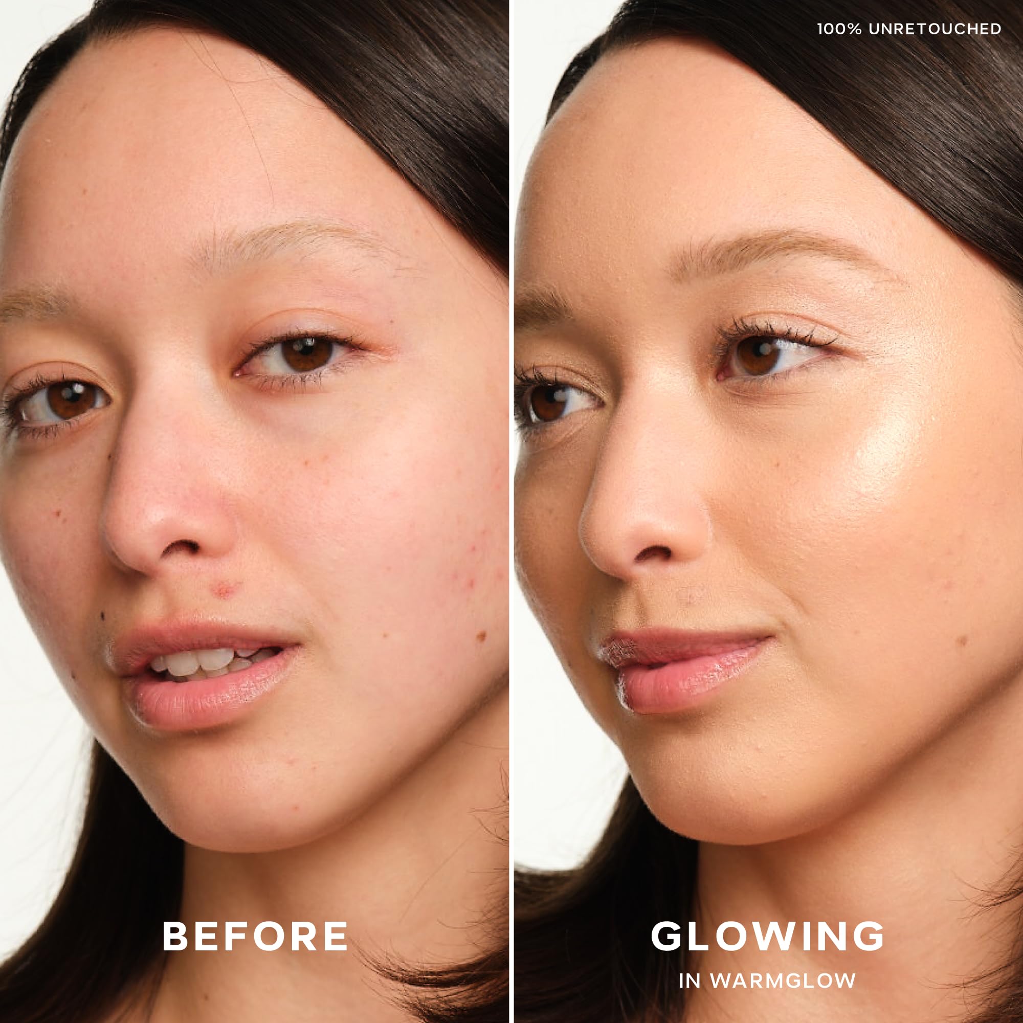 Saie Glowy Super Gel mixed with foundation for luminous coverage