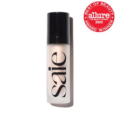 Saie Glowy Super Gel glow swirl demonstrates glow you can mix into foundation.