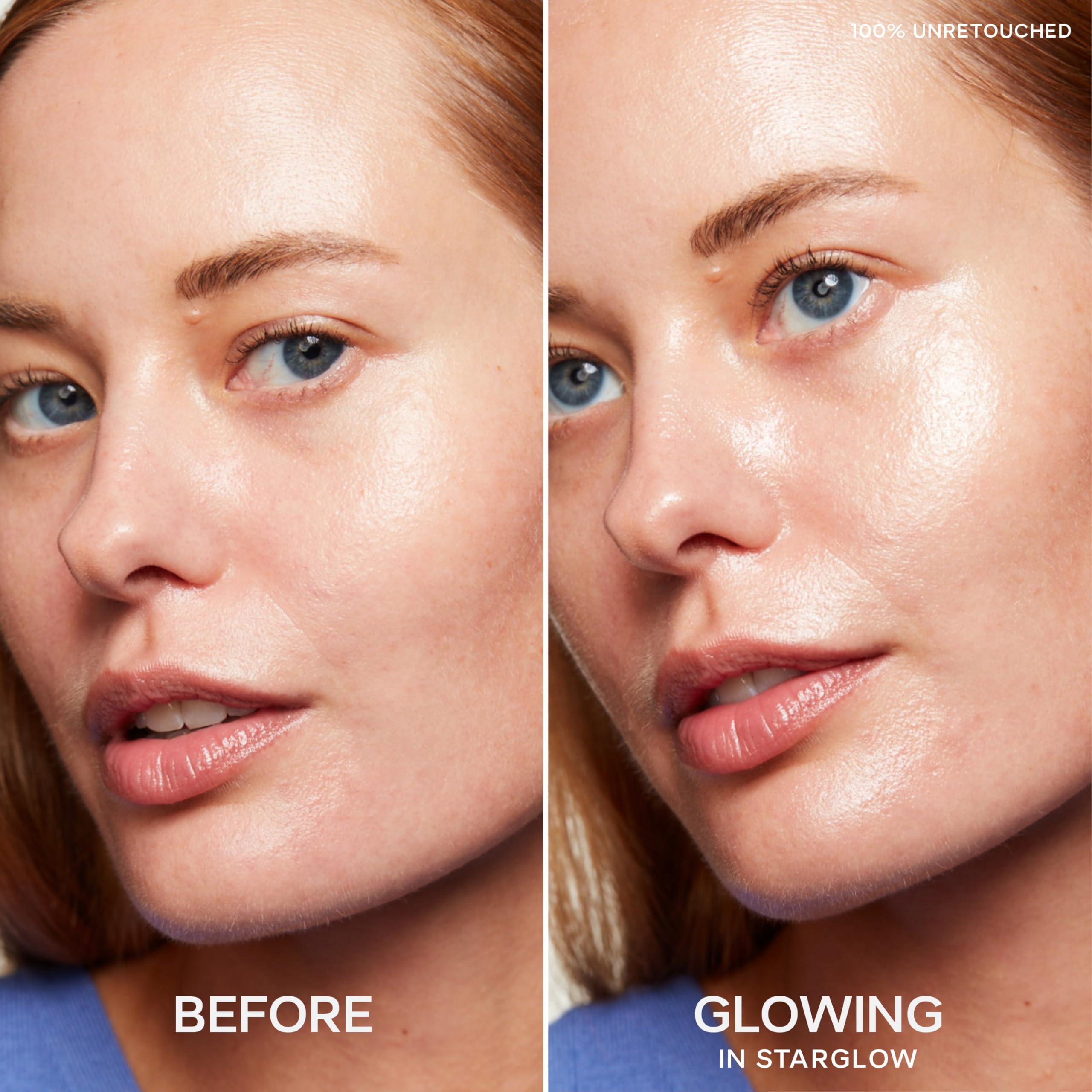 Saie Glowy Super Gel with Vitamin C brightens and refines skin appearance.