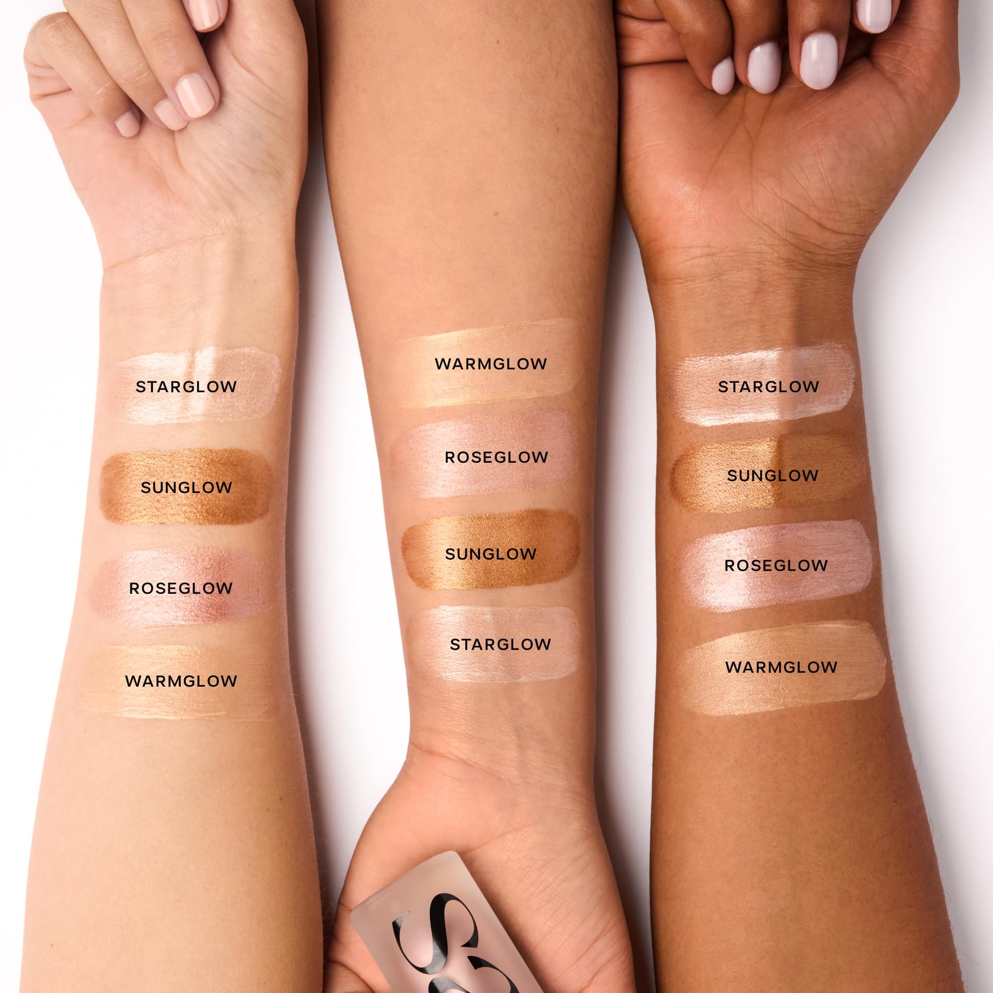 Saie Mini Glowy Super Gel mixed into foundation for seamless luminosity