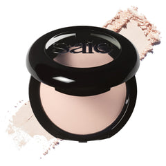 Saie Slip Tint Baked Setting Powder pan close-up showing a skin-like blur