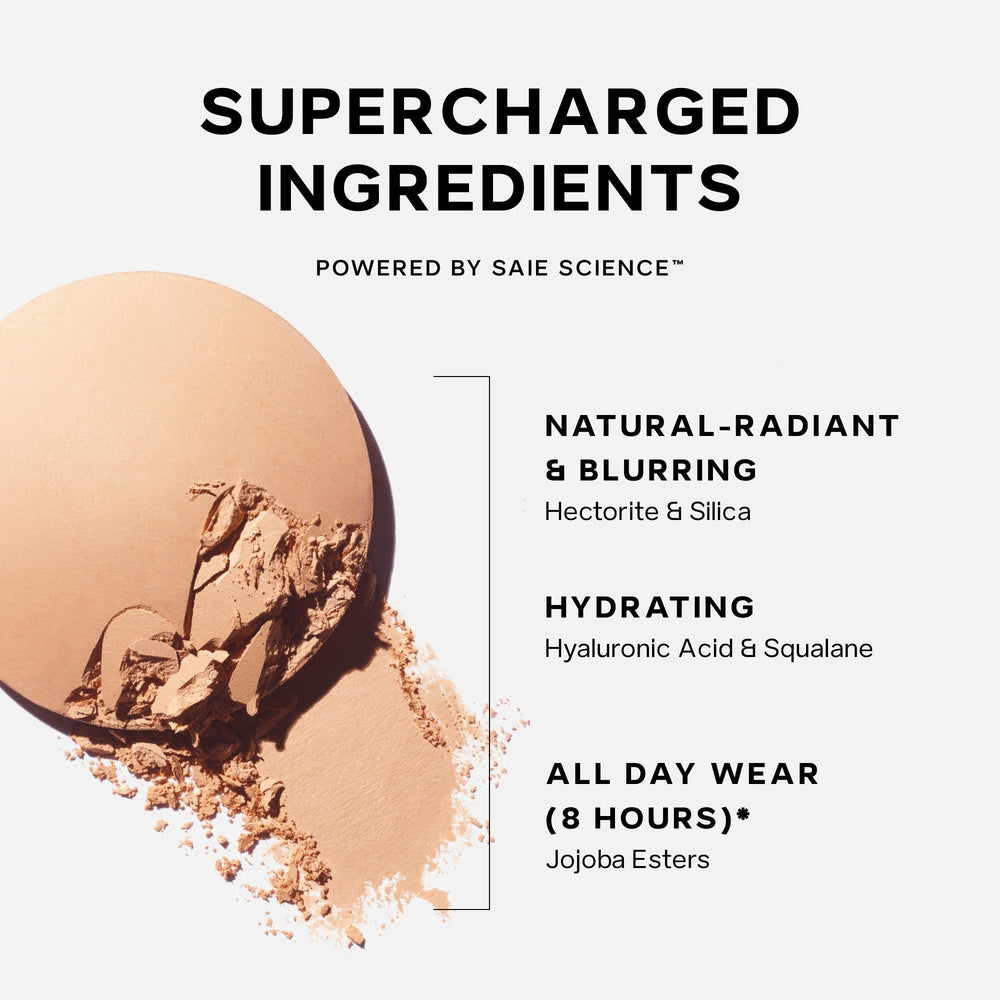 Saie Slip Tint Baked Setting Powder soft brightening finish