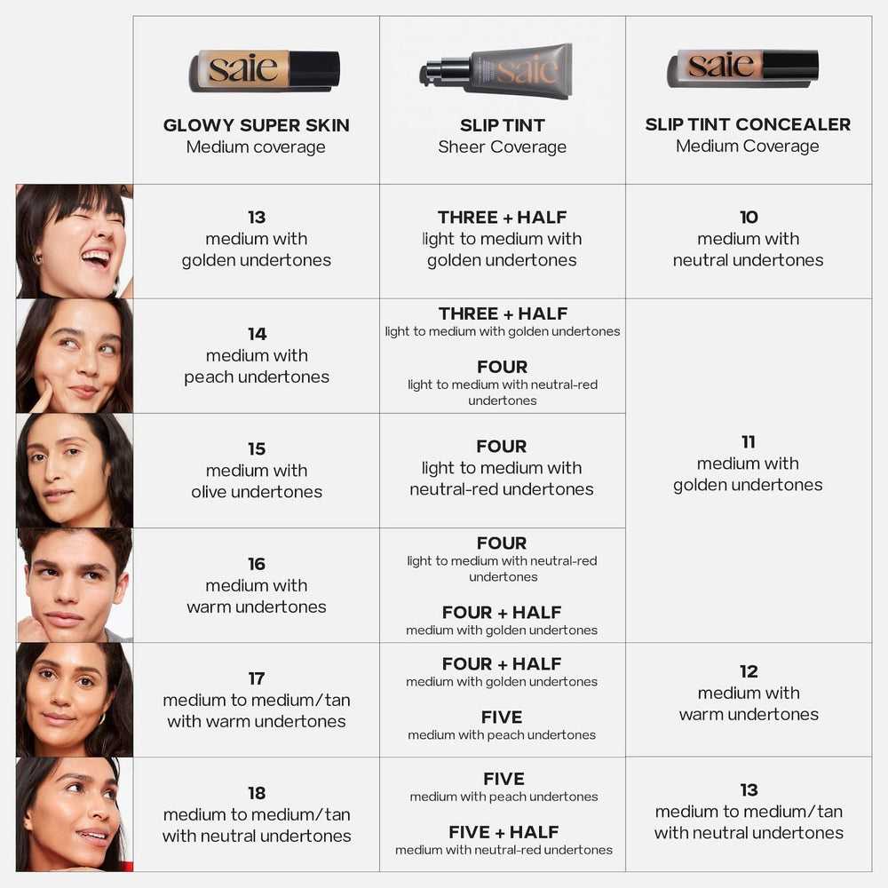 Saie Slip Tint glowy SaieGlow finish on skin for luminous look