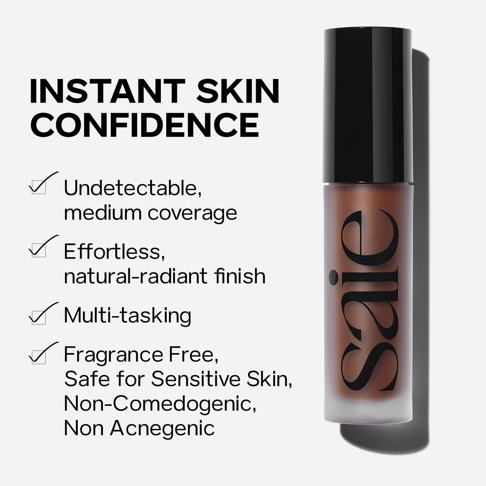 Saie Slip Tint formula close-up highlighting hyaluronic acid for hydration