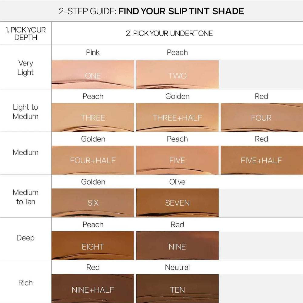 Saie Slip Tint with licorice brighten effect swatch on skin