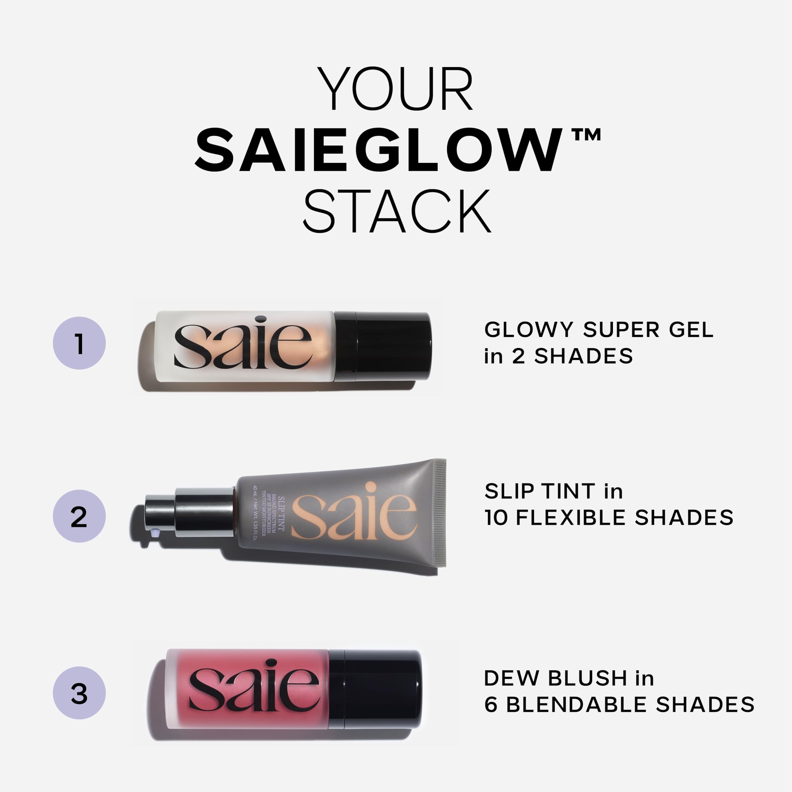 Saie Slip Tint SPF 35 mineral sunscreen on the face