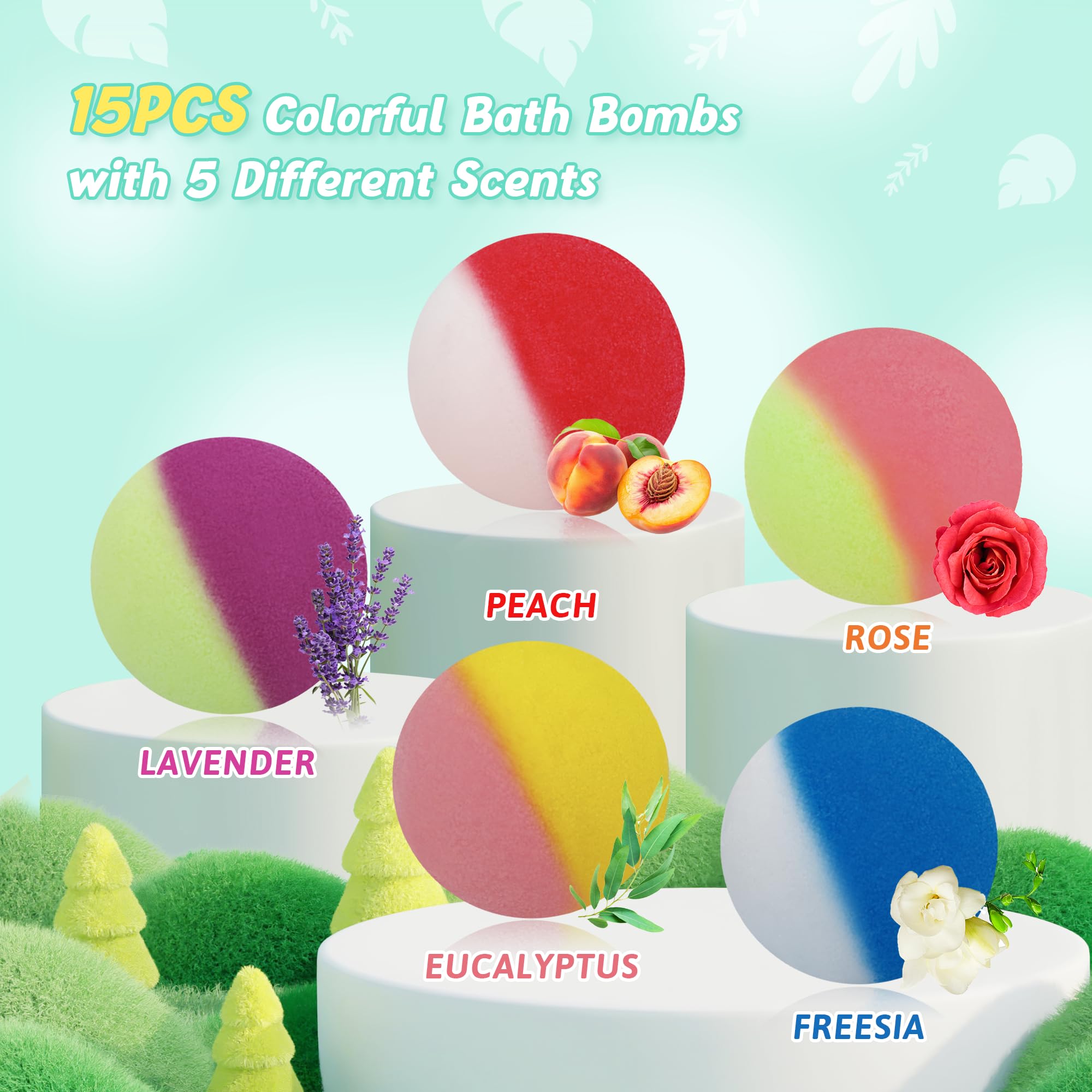 Sailimu bath bombs fizz and color water for vibrant baths