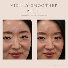 Close-up texture of SAINT JANE Sun Ritual showing sheer coverage that blurs pores.