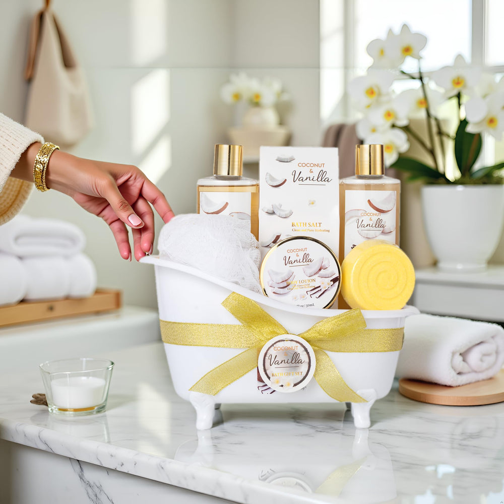 Saint Roy bath puff shows plush texture for rich lather and exfoliating cleanse.