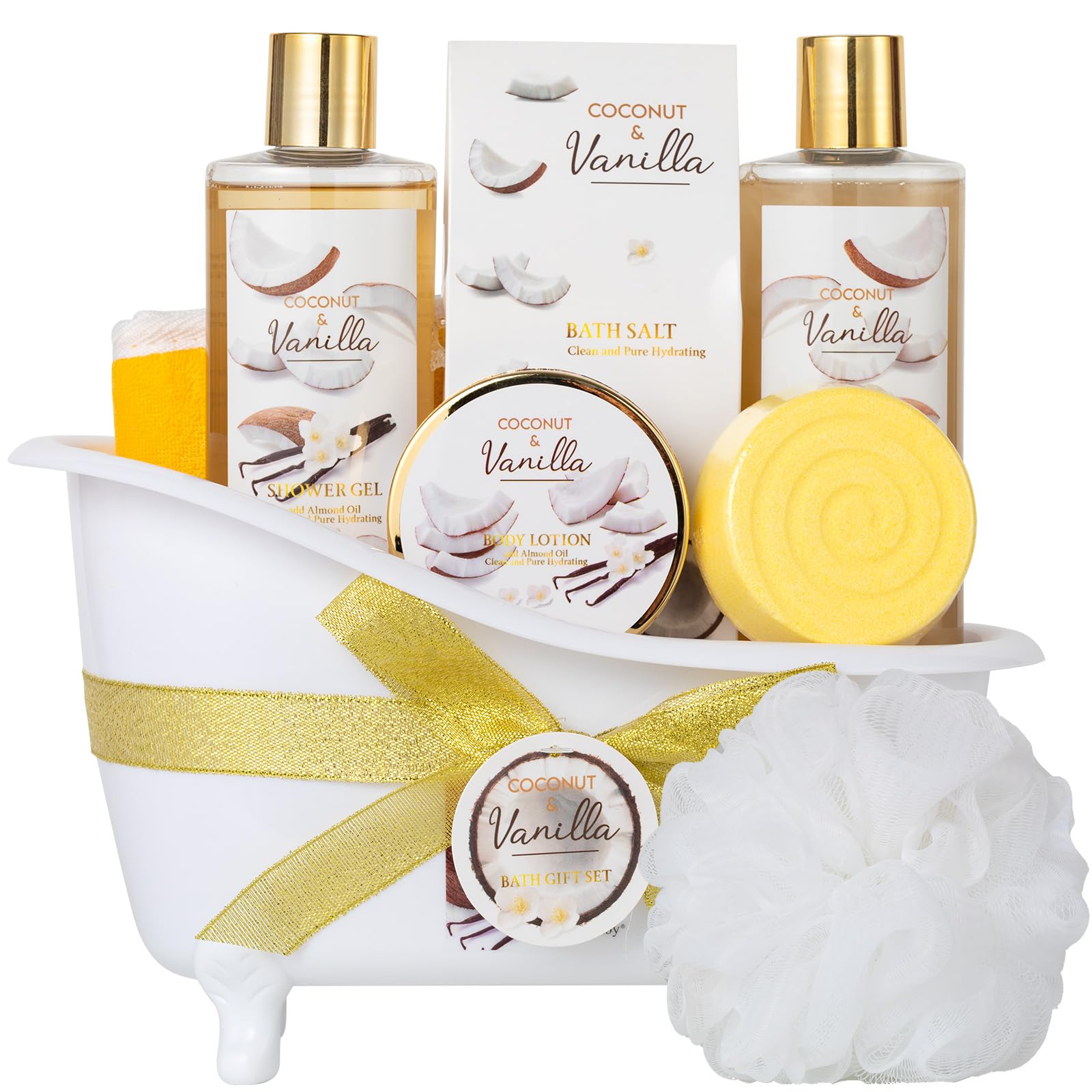 Saint Roy bathtub-shaped gift basket offers ready-to-gift presentation for holidays or celebrations.