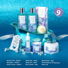 Saint Roy Eucalyptus Mint shower gel bottle provides refreshing cleansing for an at-home spa routine