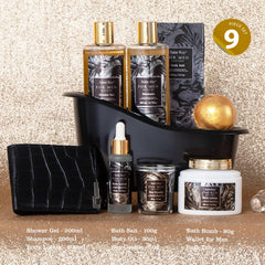 Saint Roy men's spa basket with shower gel and shampoo, refreshing fragrance for a spa-like shower