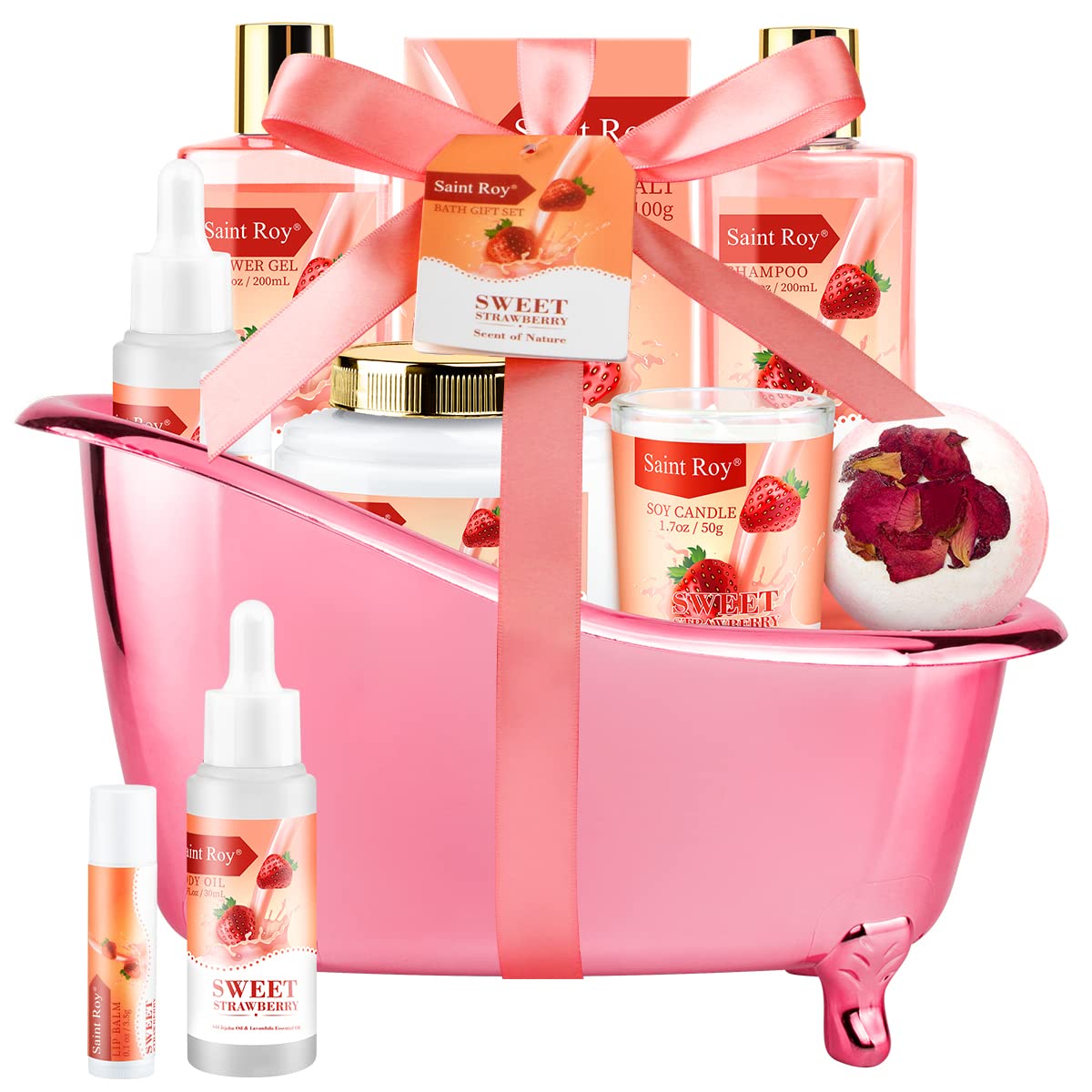 Saint Roy spa kit bath bomb adding fizz for a pampering moment