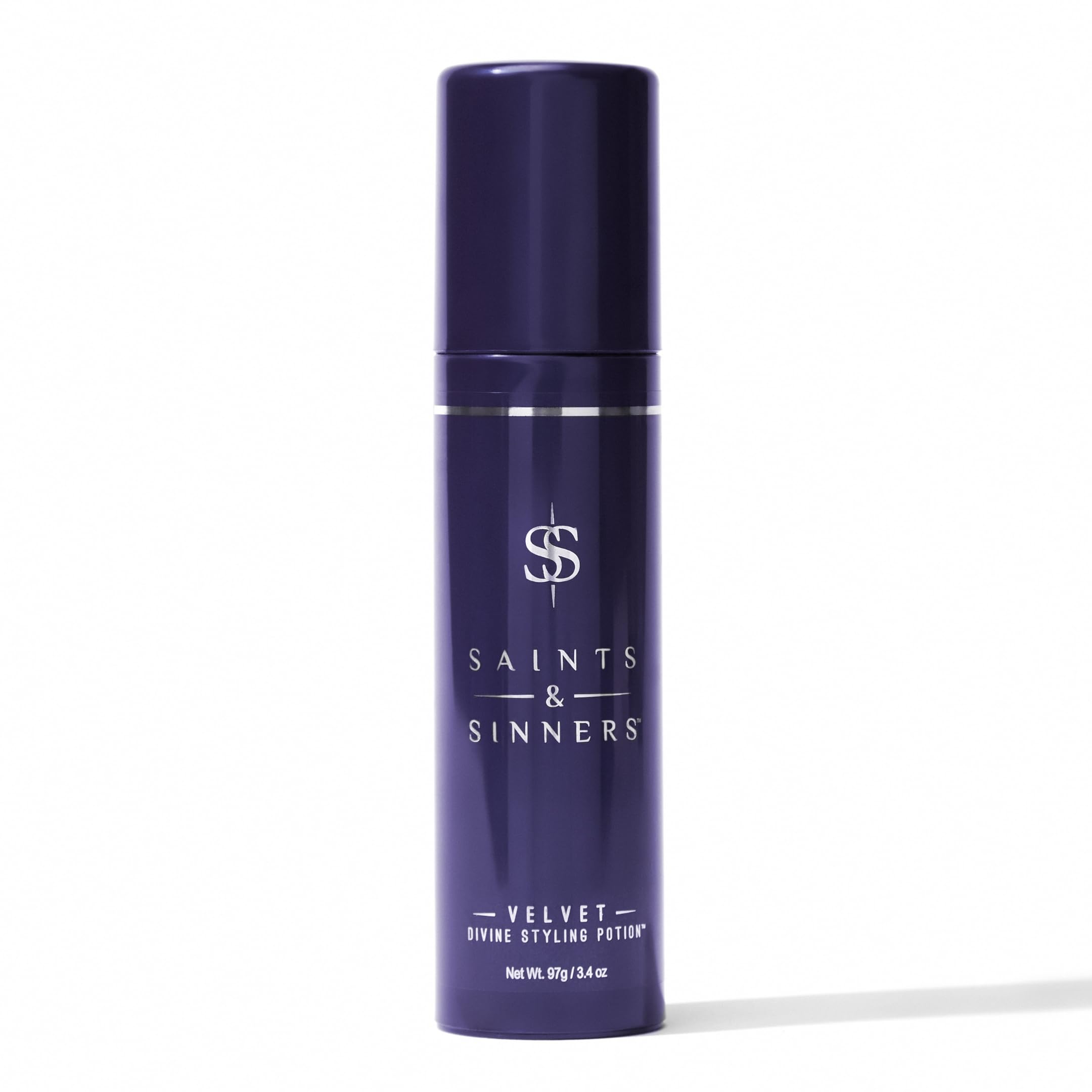 Saints & Sinners Velvet Divine bottle pour for frizz-free hair.