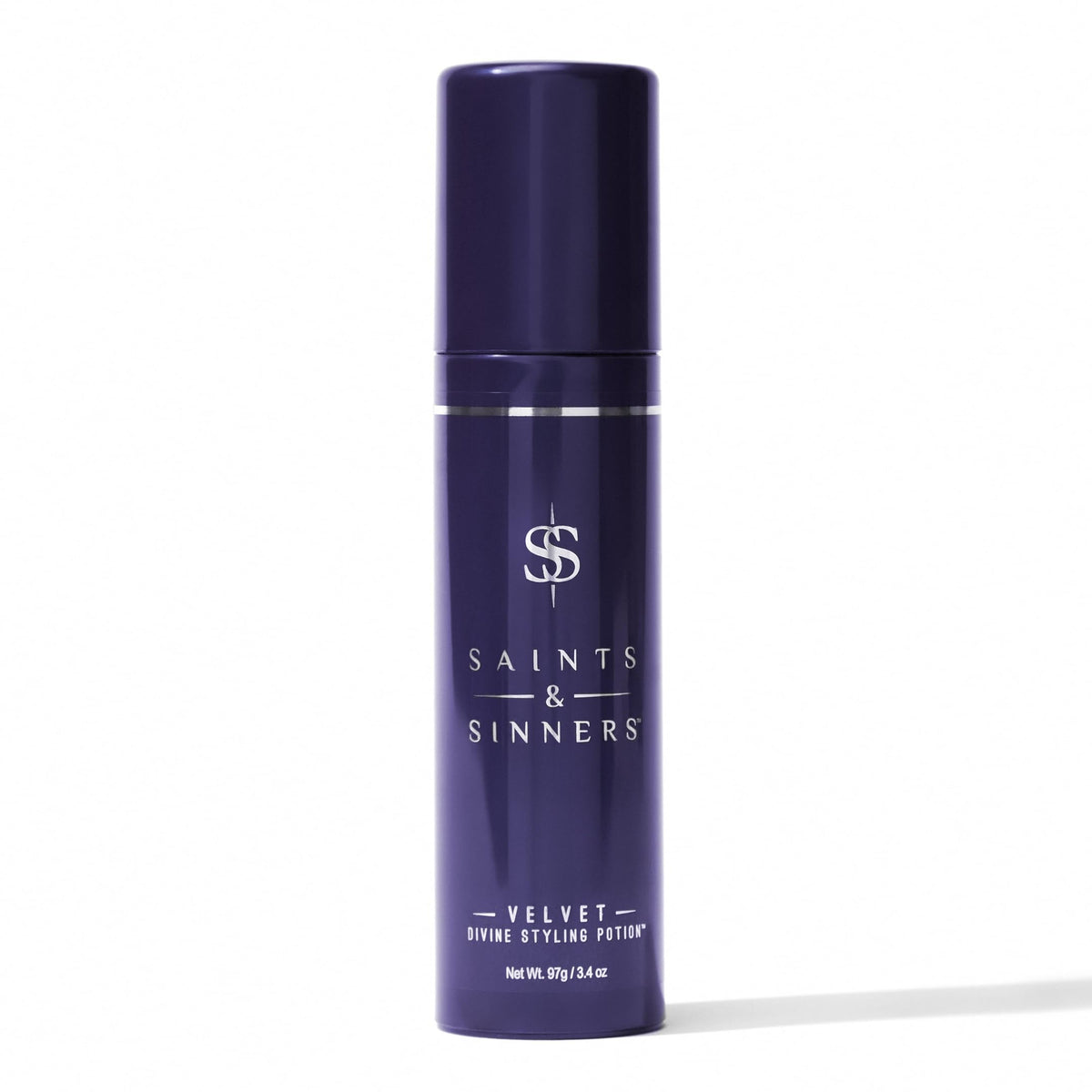 Saints & Sinners Velvet Divine bottle pour for frizz-free hair.