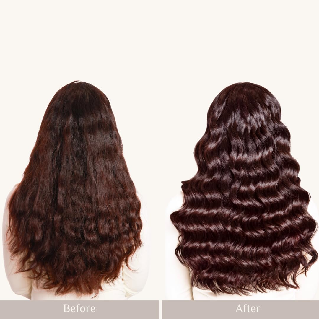 Saints & Sinners Velvet Divine frizz-control scene highlights humidity resistance in styling.