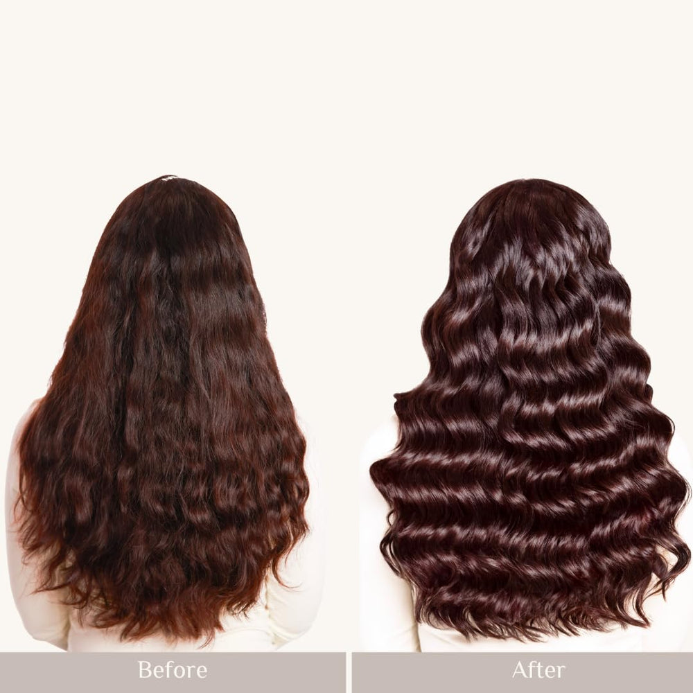 Saints & Sinners Velvet Divine frizz-control scene highlights humidity resistance in styling.
