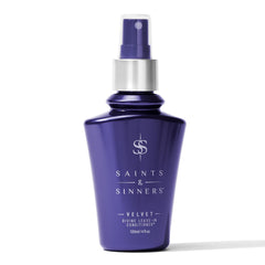 Saints & Sinners Velvet Divine leave-in bottle demonstrates instant manageability for all hair types
