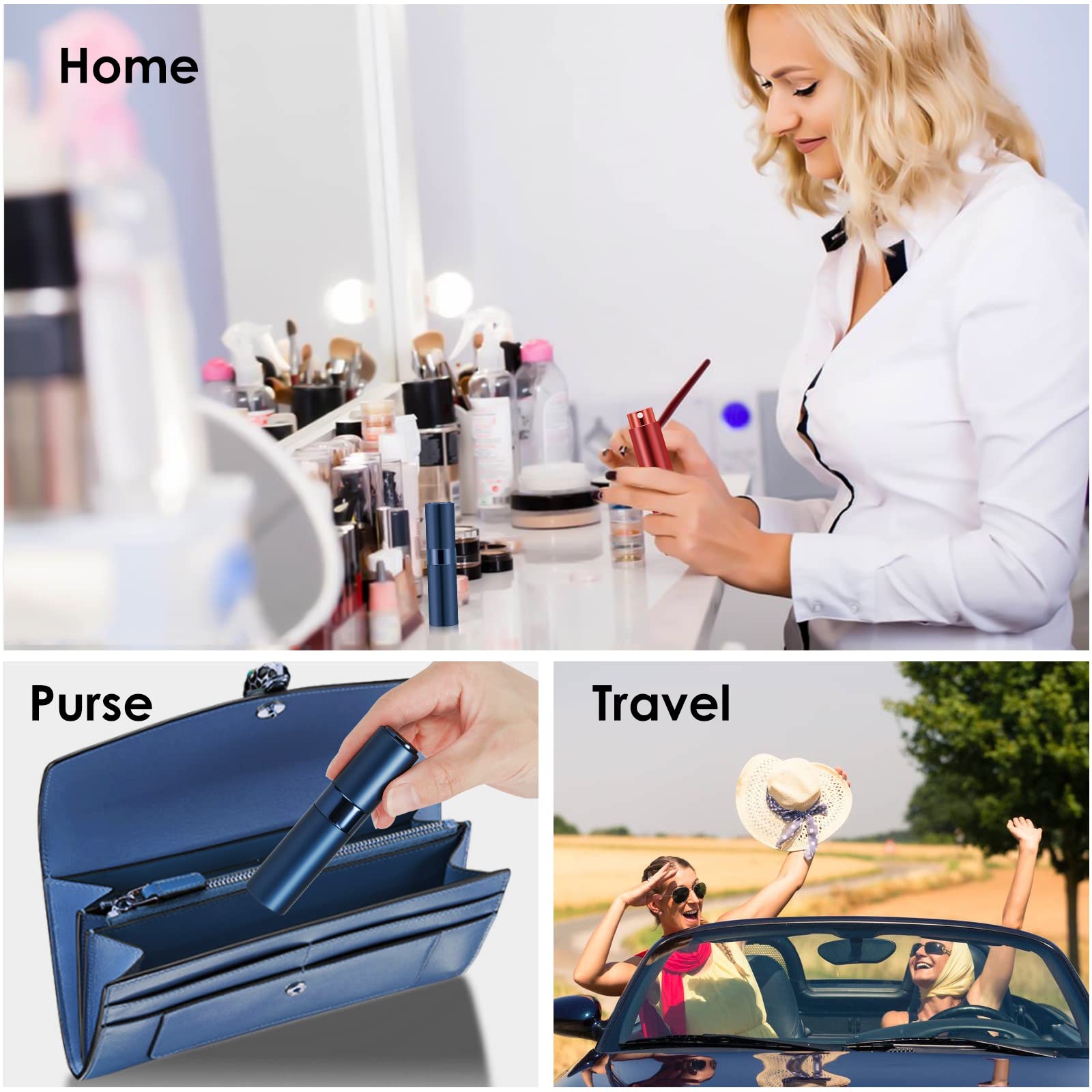 Saiveina travel-ready bottles fit purse for easy travel fragrance