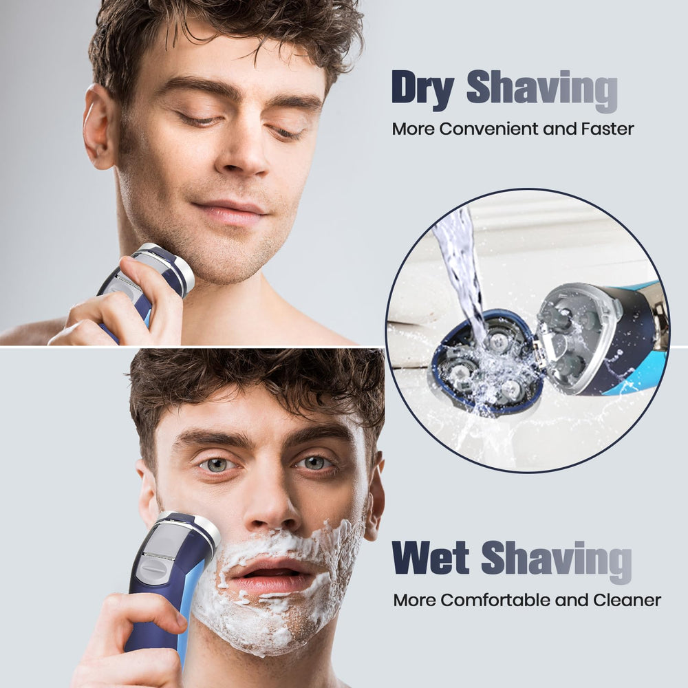 Sakioo electric razor supports dry and wet shaving for comfortable grooming experiences.