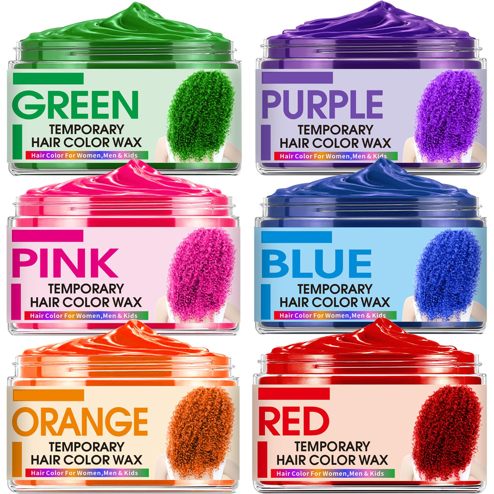 Sakose 6Color Hair Wax blue swatch for instant, washable style updates
