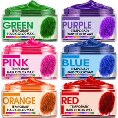 Sakose 6Color Hair Wax blue swatch for instant, washable style updates