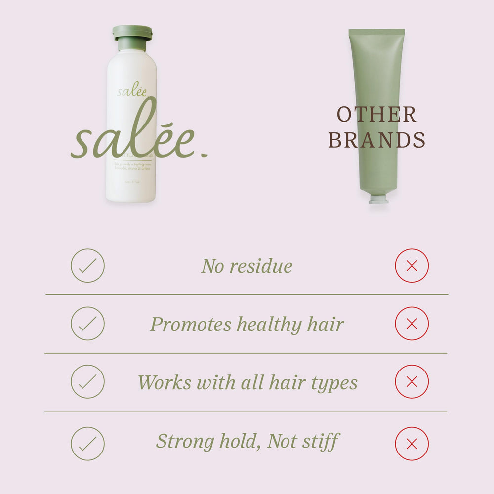 Salee Hair Styling Cream close-up texture highlights glide and softness.