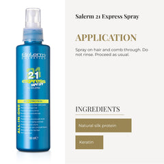 SALERM 21 Express reduces frizz for smoother, confident mornings.