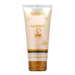 SALERM 21 Jasmine and Amber leave-in bottle shows hydration and fragrance benefits