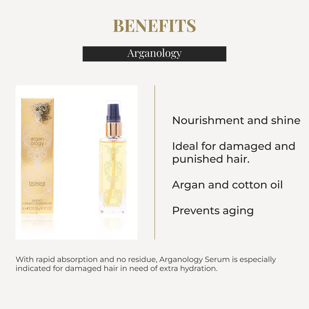 SALERM Arganology serum on ends reveals velvety softness and manageability.