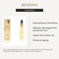 SALERM Arganology serum on ends reveals velvety softness and manageability.