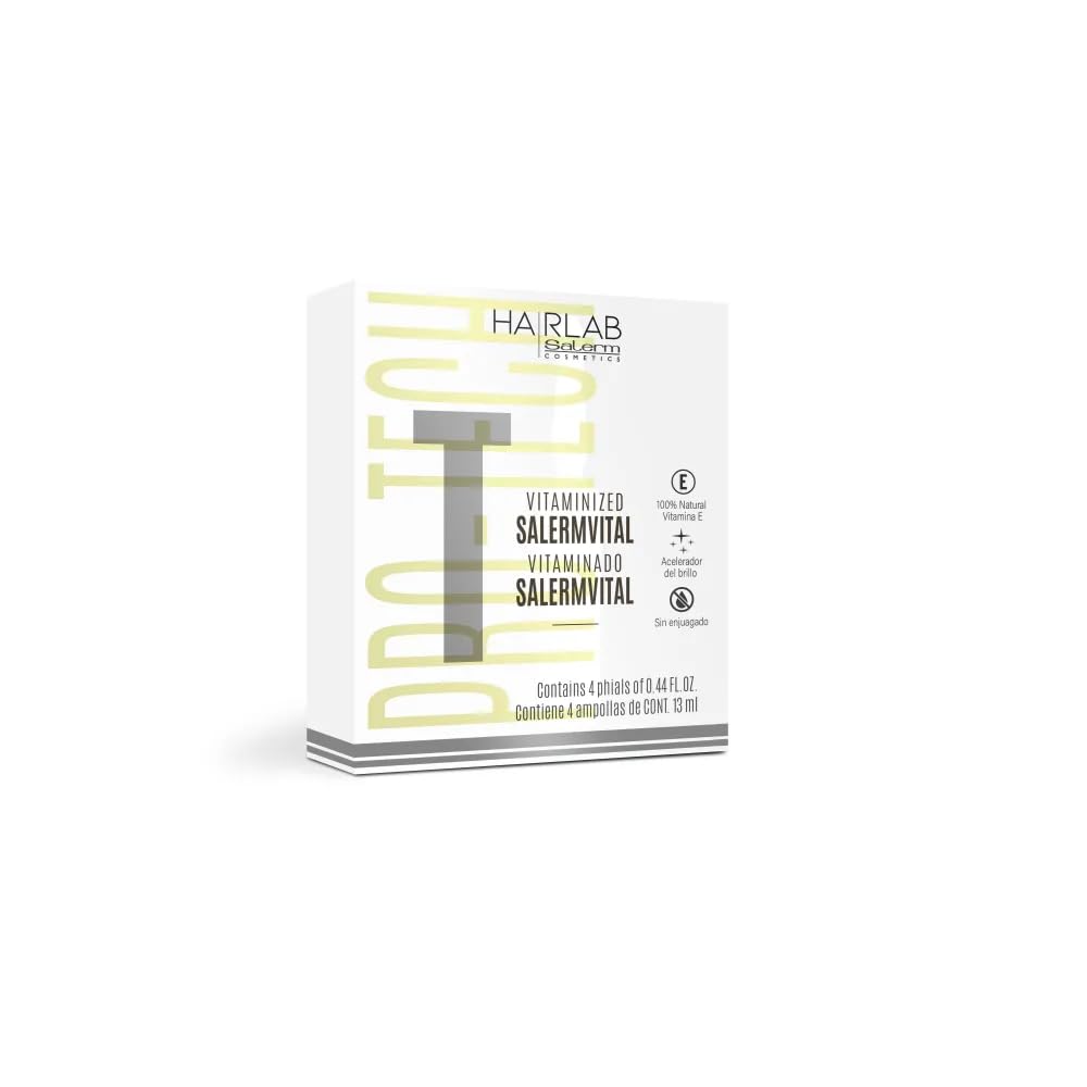 SALERM Hair Lab Salermvital Vitamin bottle protects color-treated hair.