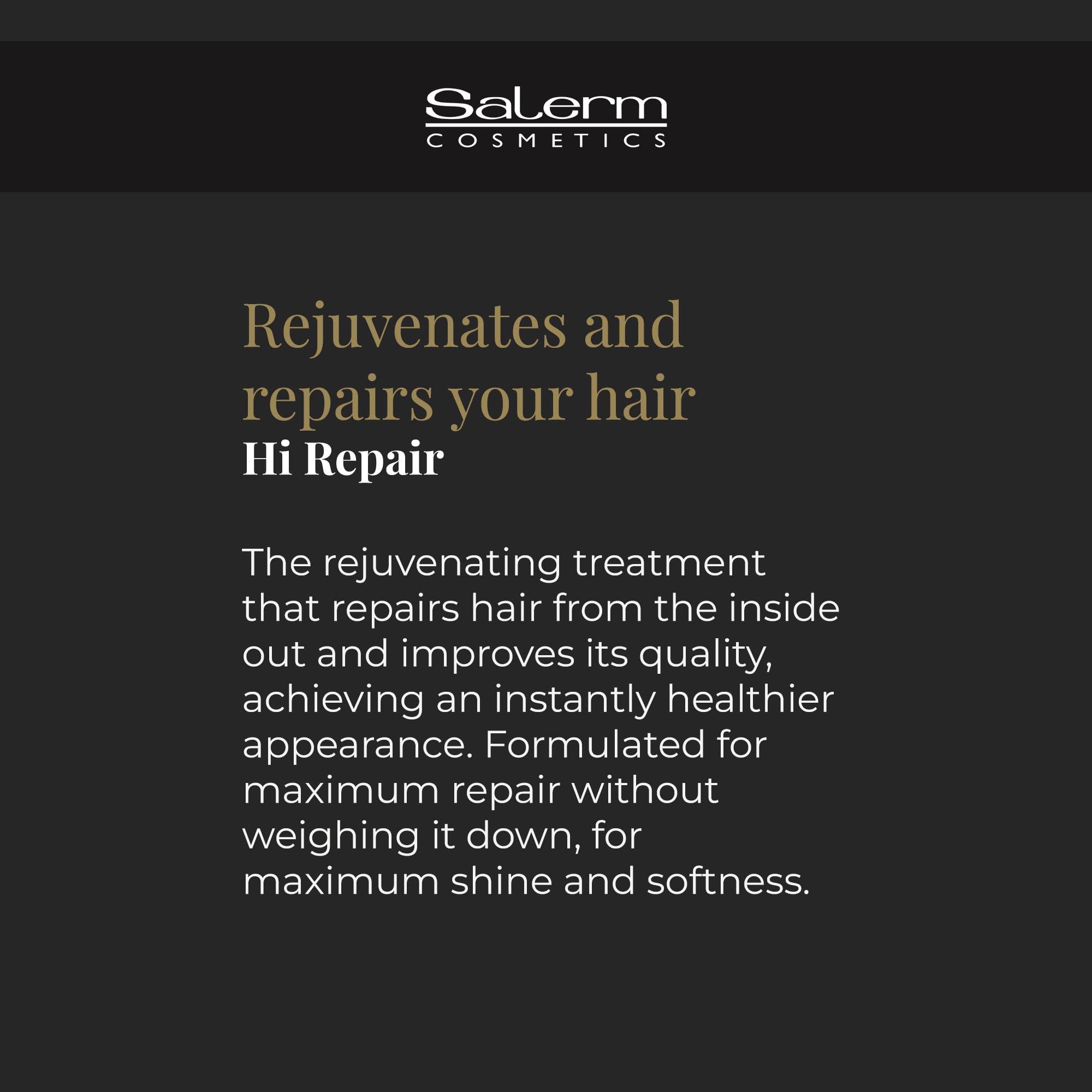 SALERM Hi Repair Shampoo shine and softness after use for smoother hair
