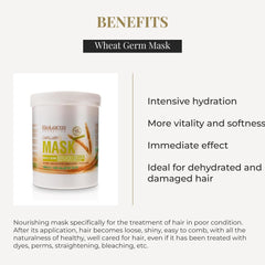 Dry, damaged hair prepared for treatment with SALERM mask.