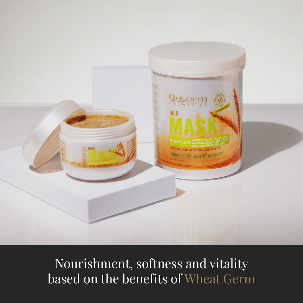 Hair looks silky and shiny after using SALERM Nourishing Hair Mask.