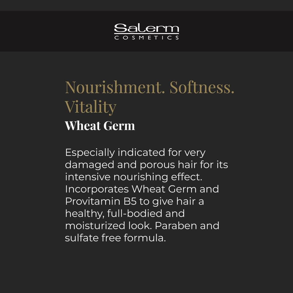 SALERM Nourishing Hair Mask on towel-dried hair before rinse