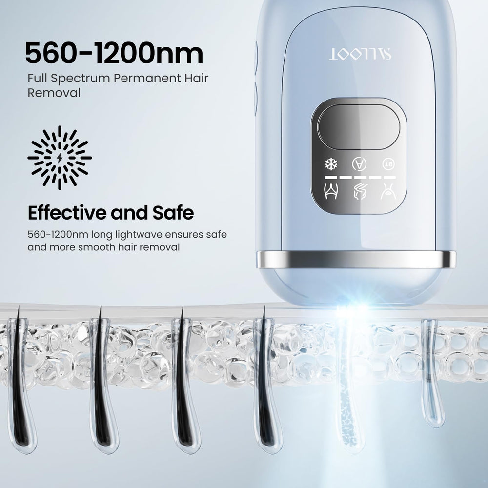 SALLOOT Nova P5 sapphire ice cooling window protects skin during treatments.
