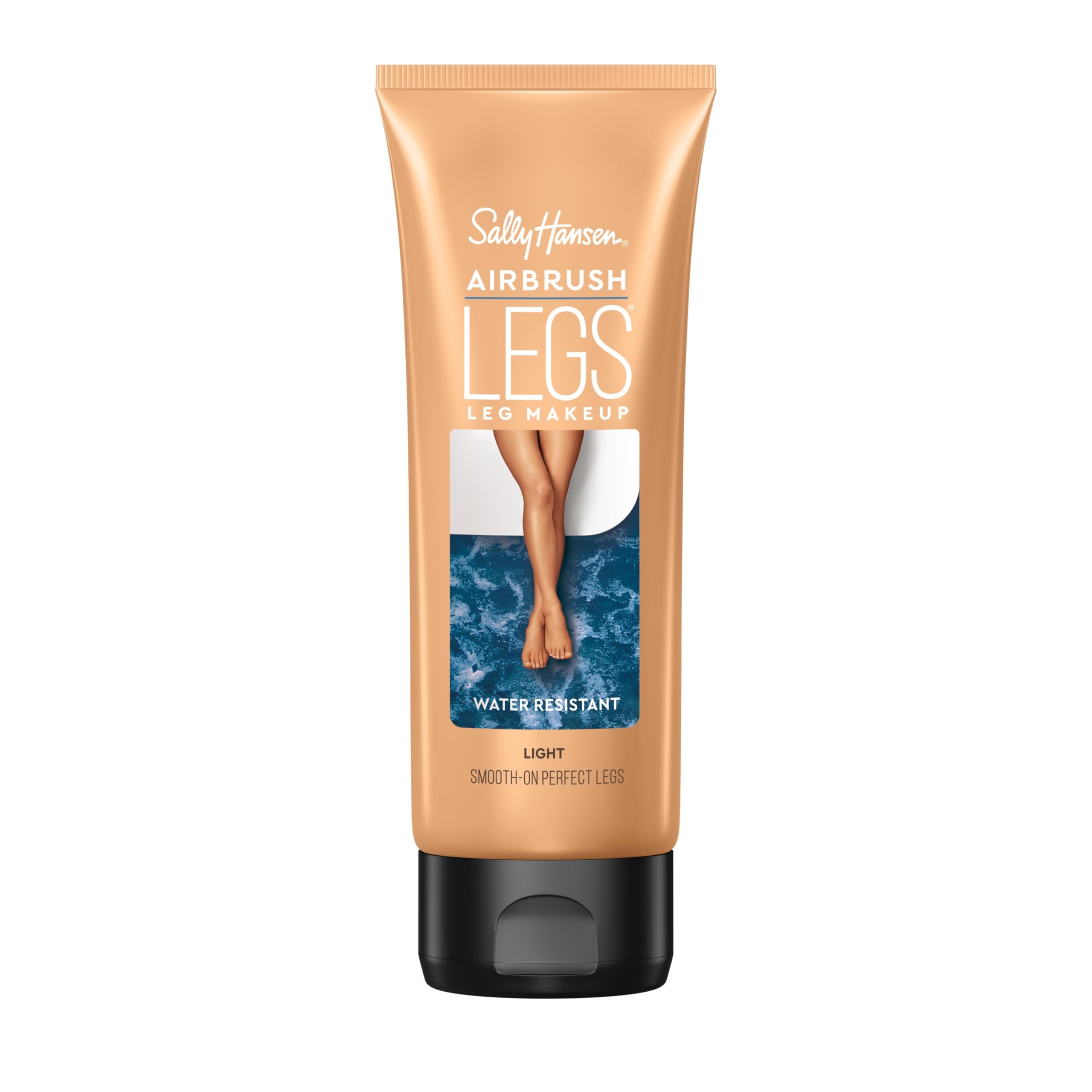 Sally Hansen Airbrush Legs bottle closeup illustrating easy application and light coverage.