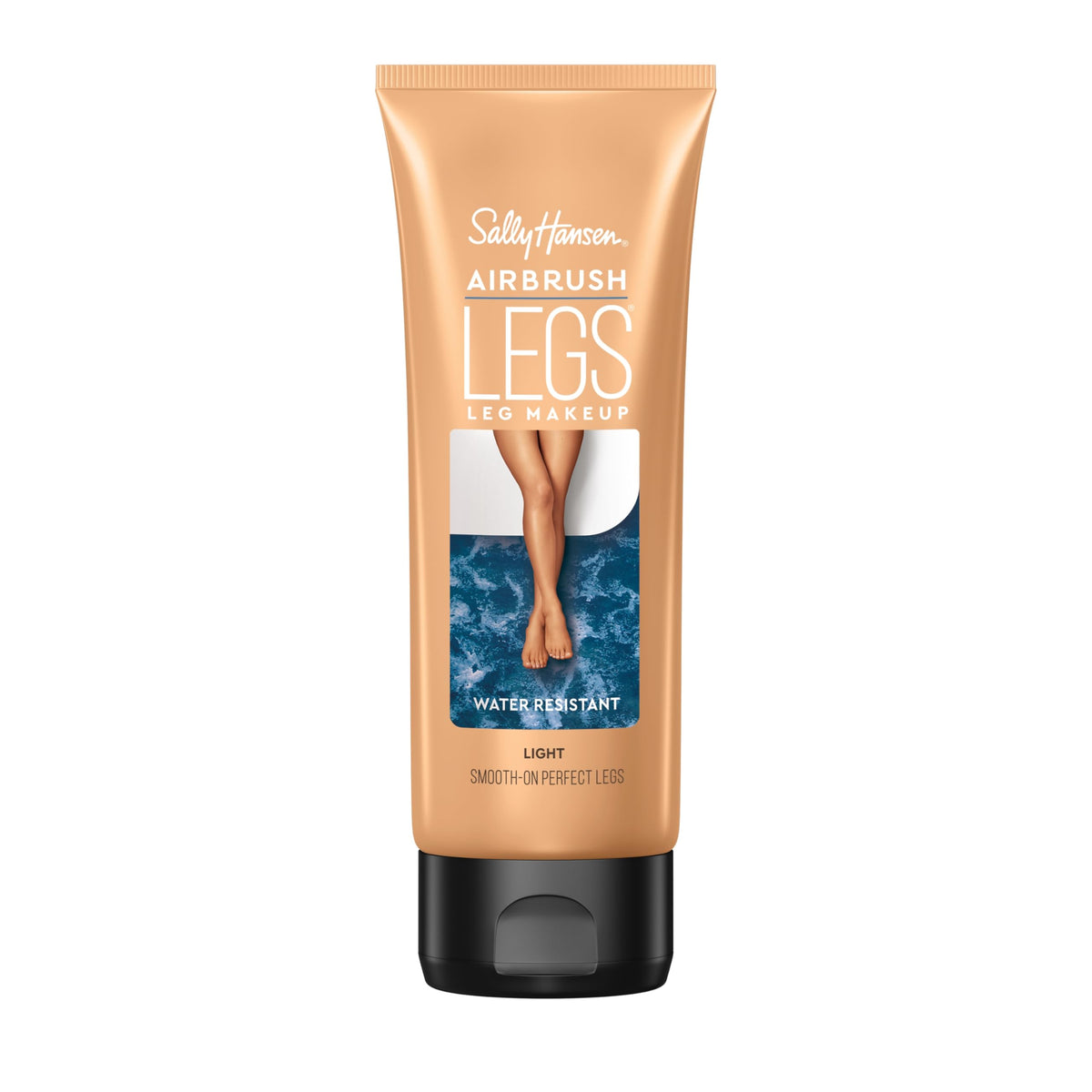 Sally Hansen Airbrush Legs bottle closeup illustrating easy application and light coverage.