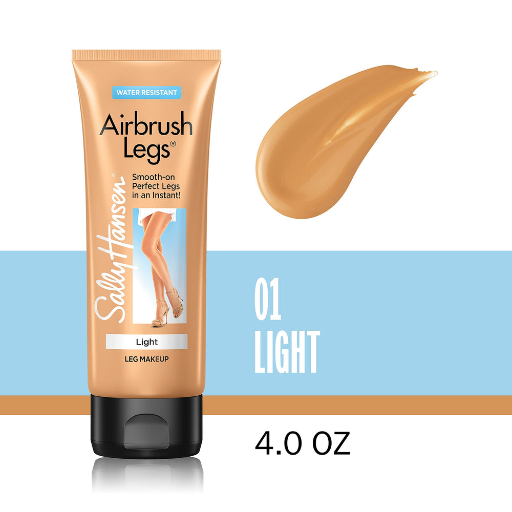 Sally Hansen Airbrush Legs brush stroke demonstrates seamless blend for a sun-kissed look.