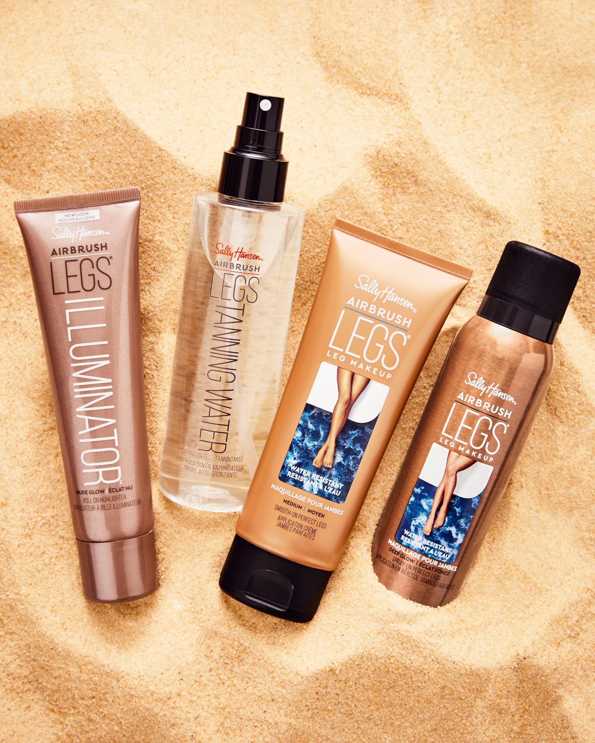Sally Hansen Airbrush Legs transfer-proof closeup highlights minimal transfer.