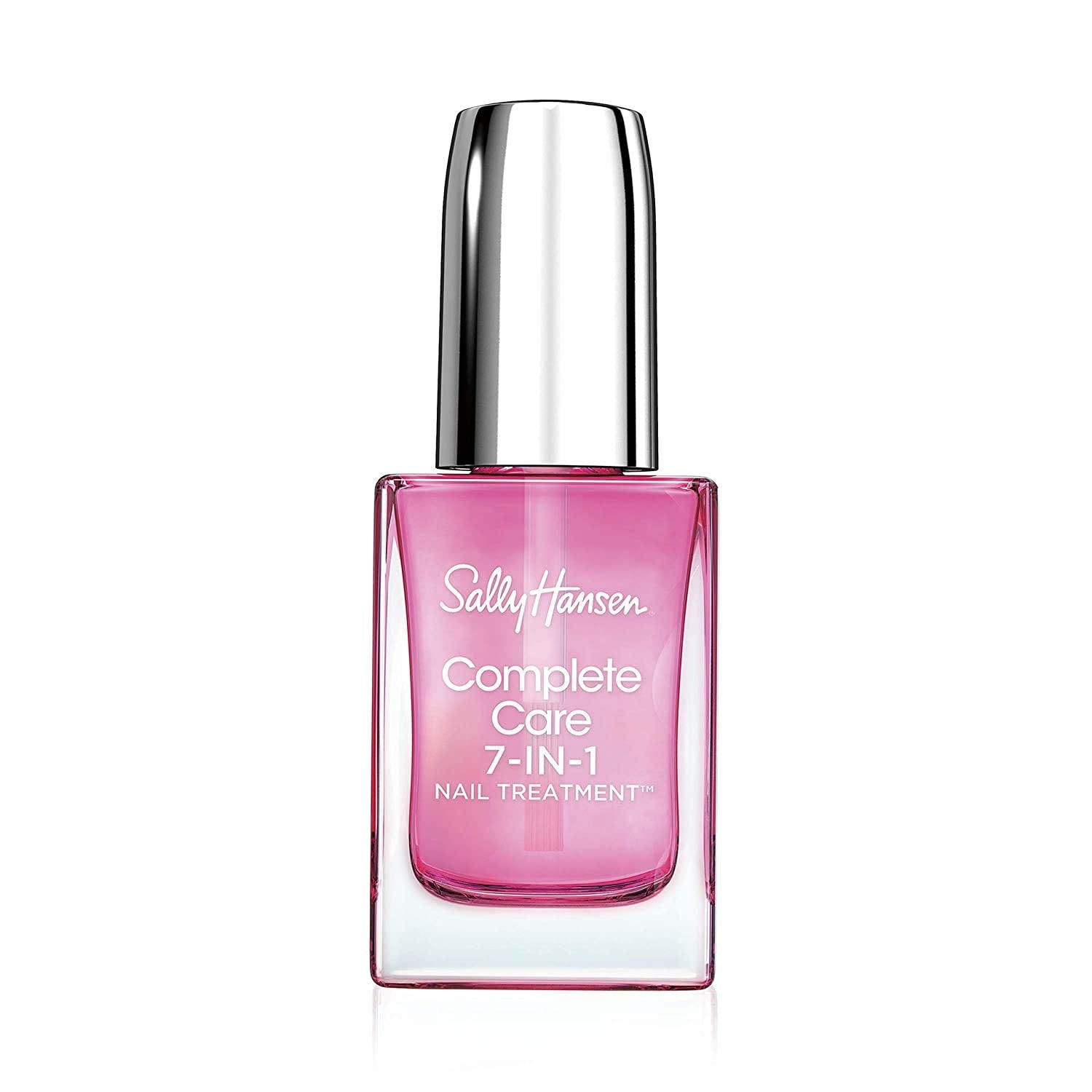 Sally Hansen Complete Care bottle close-up shows nourishing formula for nails