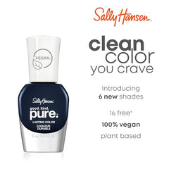 Sally Hansen 16-free vegan formula supports clean beauty wear.