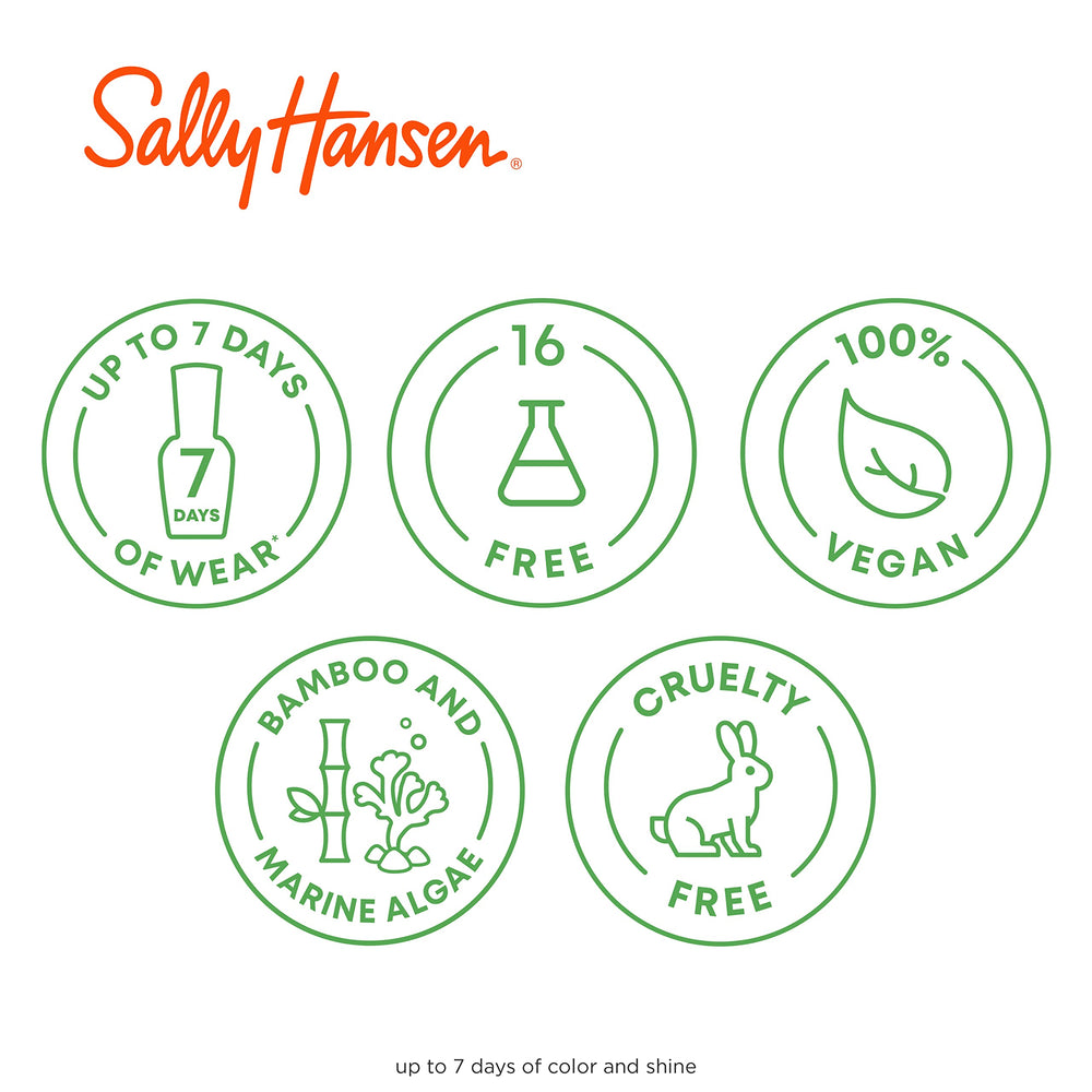 Sally Hansen Good. Kind. Pure cream-white nails on hands for a clean minimalist style.