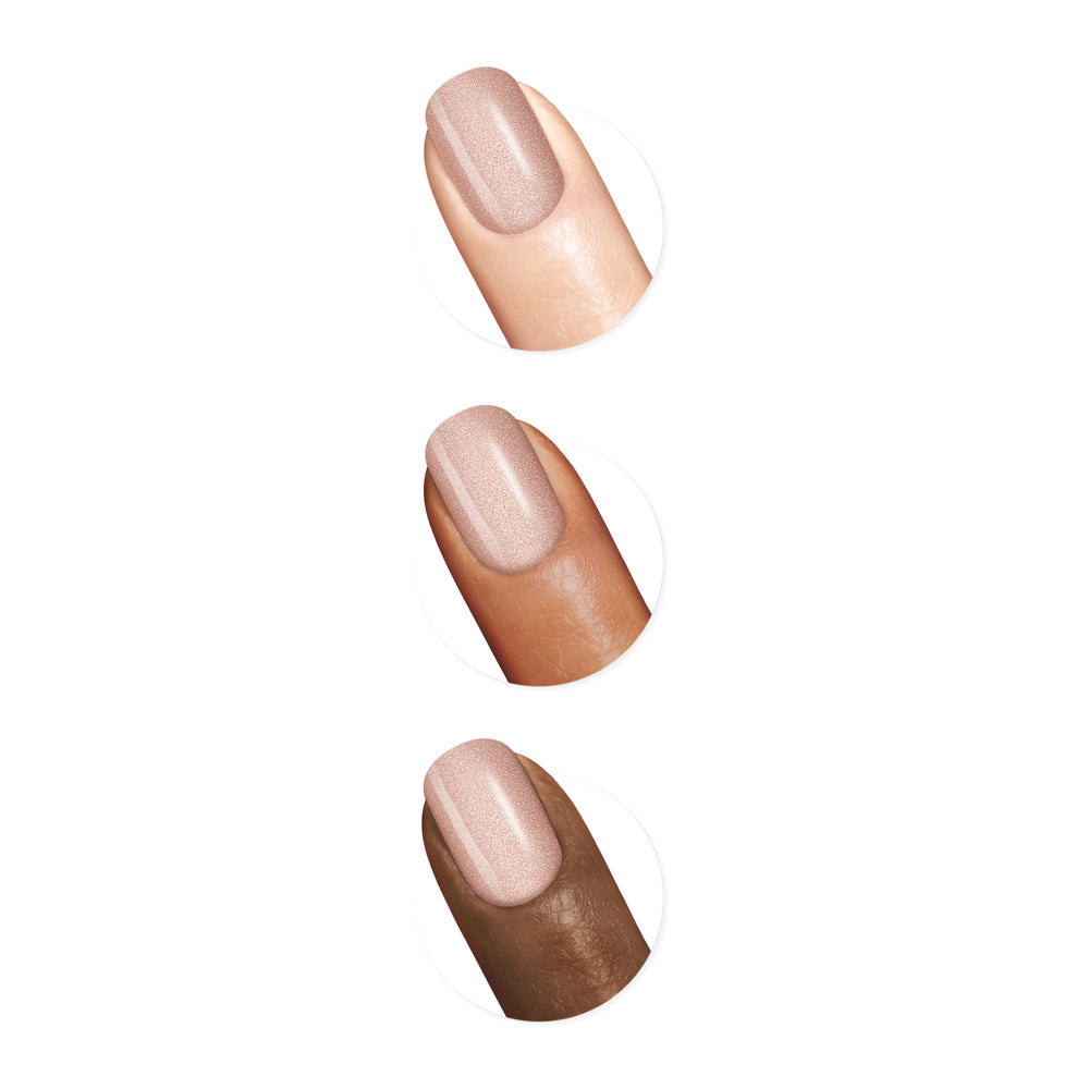 Sally Hansen Good.Kind.Pure Golden Quartz swatch in natural light, wearable color