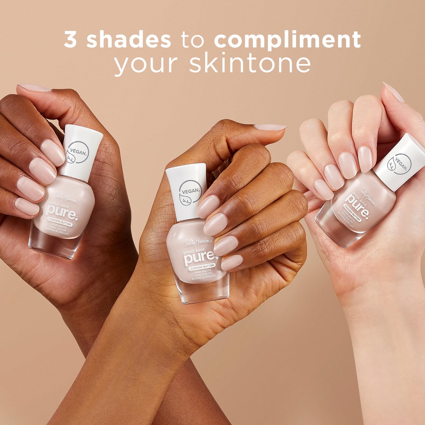 Sally Hansen Good. Kind. Pure. marine algae component highlights nourishing, eco-conscious formula.