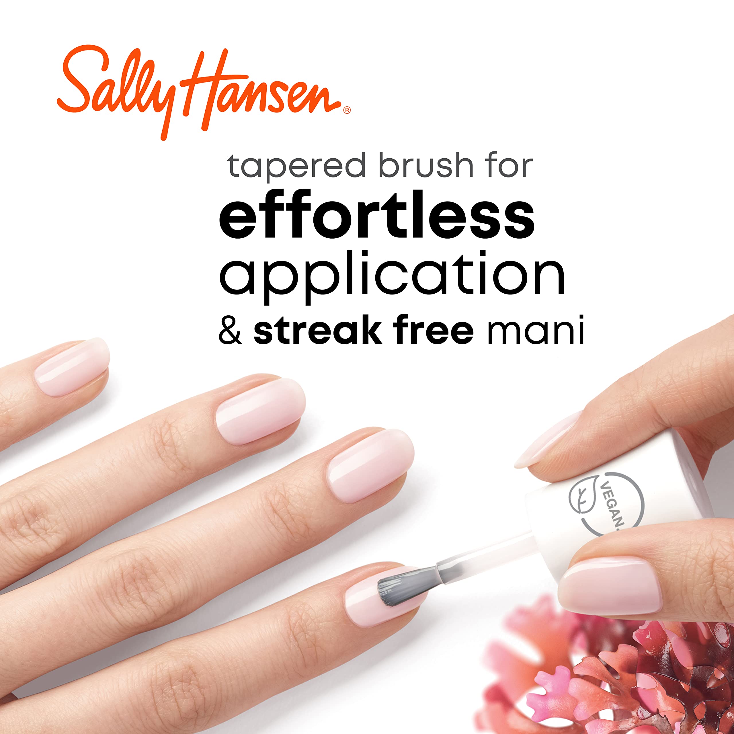 Sally Hansen Good. Kind. Pure. glossy finish highlights vibrant color and shine.